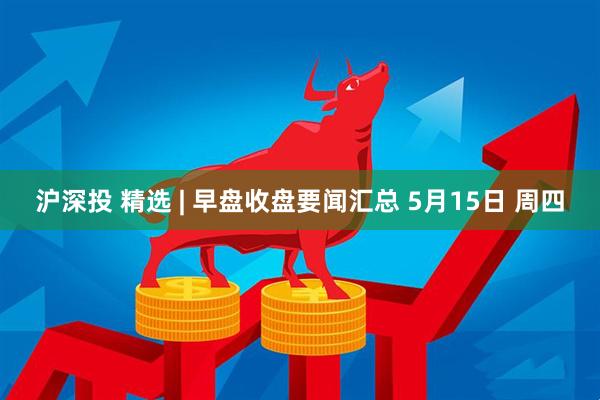沪深投 精选 | 早盘收盘要闻汇总 5月15日 周四