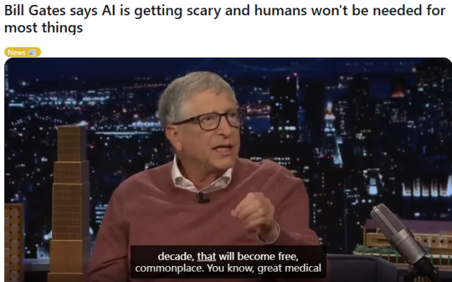 一条路走到黑？微软创始人称裁员因AI可代替大部分人！