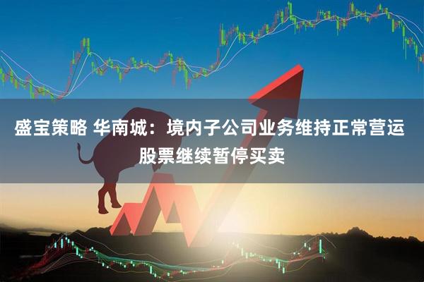 盛宝策略 华南城：境内子公司业务维持正常营运 股票继续暂停买卖
