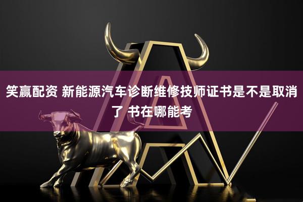 笑赢配资 新能源汽车诊断维修技师证书是不是取消了 书在哪能考